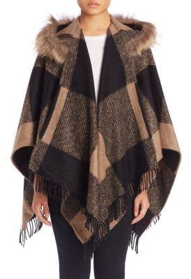 burberry poncho with hood|burberry fur trimmed poncho.